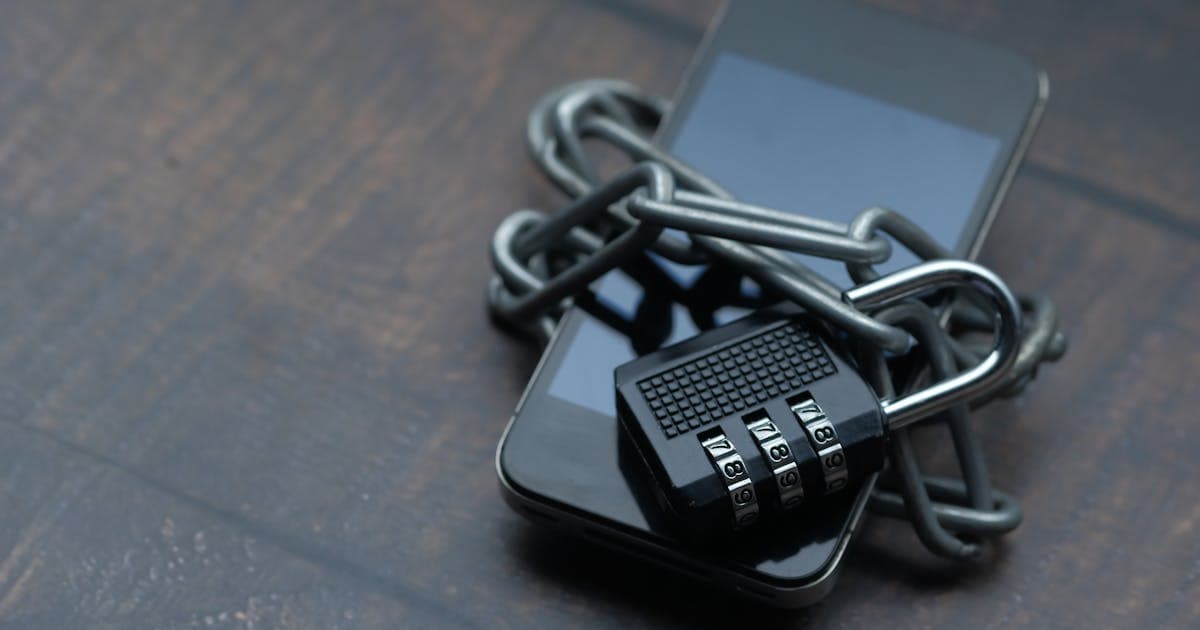 Smartphone with padlock representing IP blacklists
